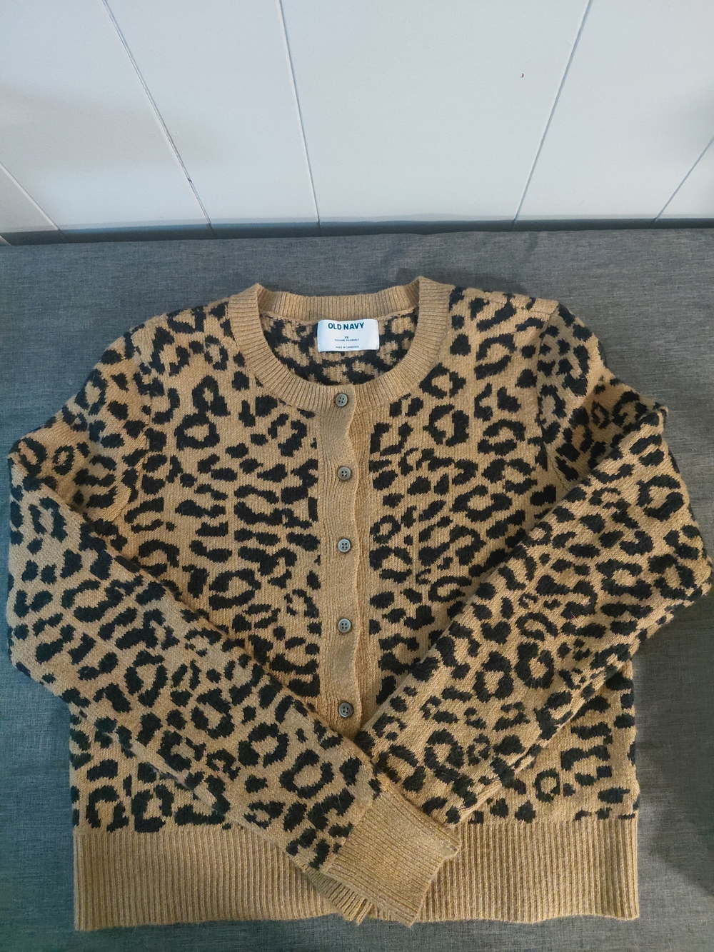 Old Navy Women's Leopard Print Cardigan - Tan & Black New With Tags Size Medium